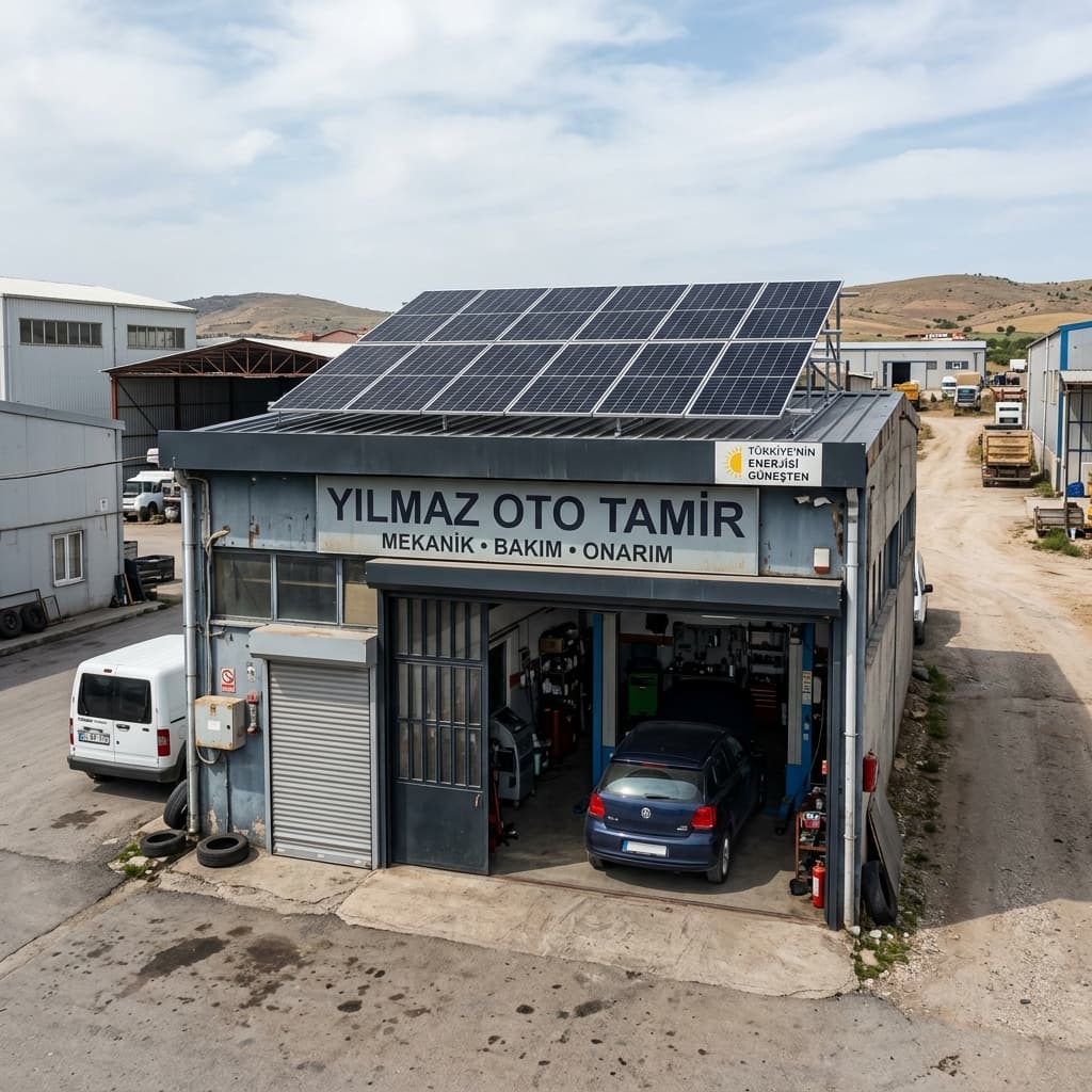 Tekirdağ Sanayi Sitesi'nde küçük atölye çatı GES uygulaması